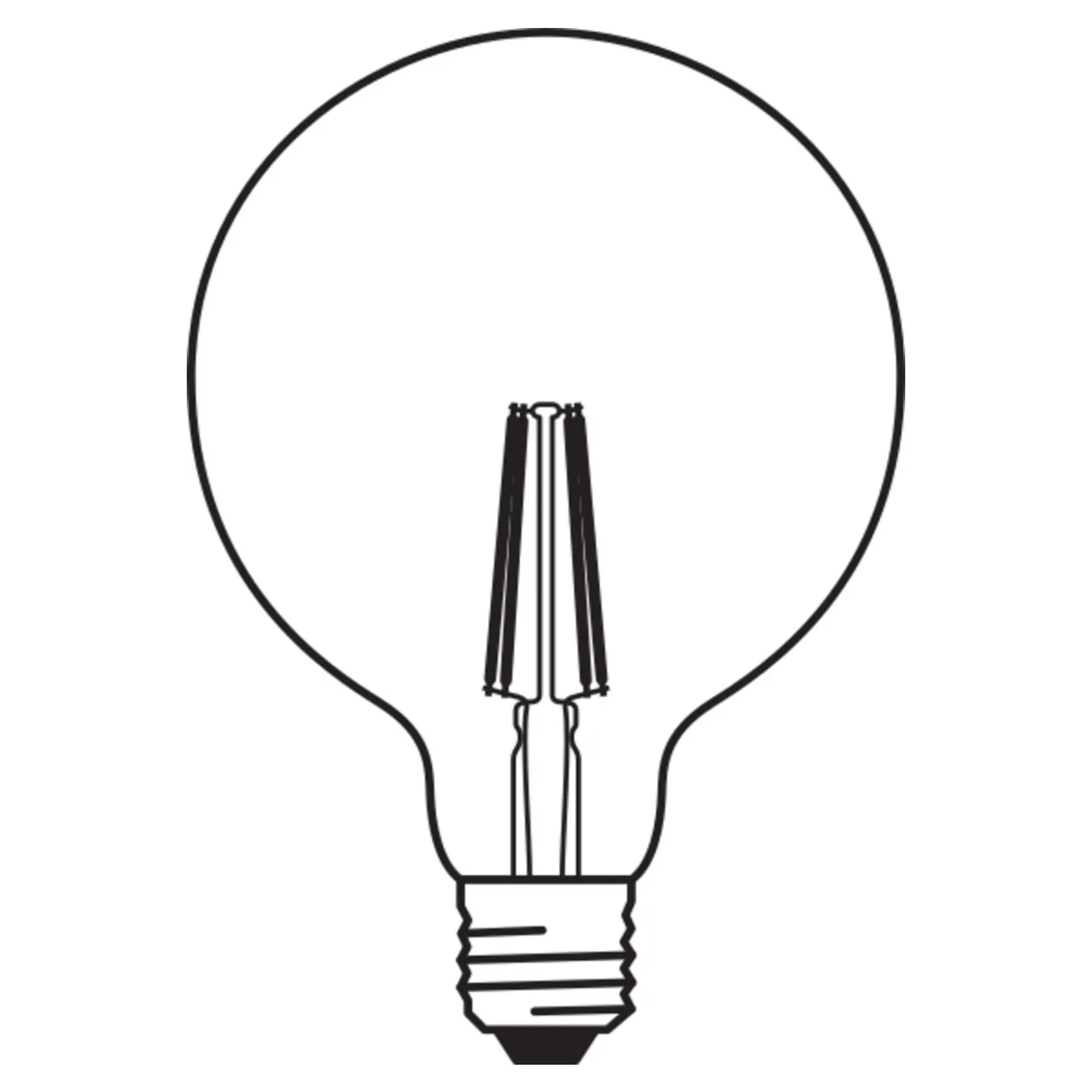Ledvance Smart+ Wifi E27 Globe Classic Filament Rökig 6W 540lm - 825 Extra Varm Vit | Dimbar - Ersättare 50W