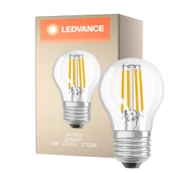 Ledvance Smart+ Wifi E27 Päron Classic Filament 4W 470lm - 827 Extra Varm Vit | Dimbar - Ersättare 40W