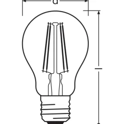 Ledvance Smart+ Wifi E27 Päron Classic Filament Rökig 6W 540lm - 825 Extra Varm Vit | Dimbar - Ersättare 50W