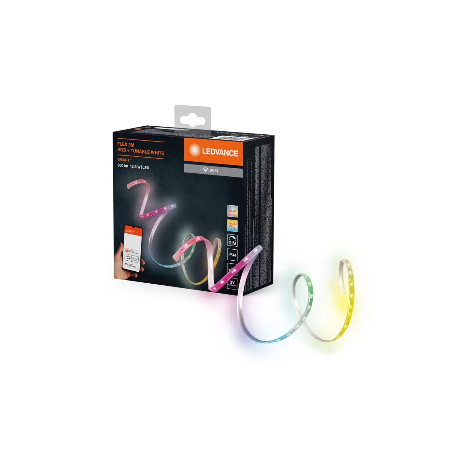 Ledvance Smart+ Wifi Led-Ljusslingor Smart+ 12W 220-240v - 827-865 Justerbar Vit | RGBW - IP44 - 3M/12mm
