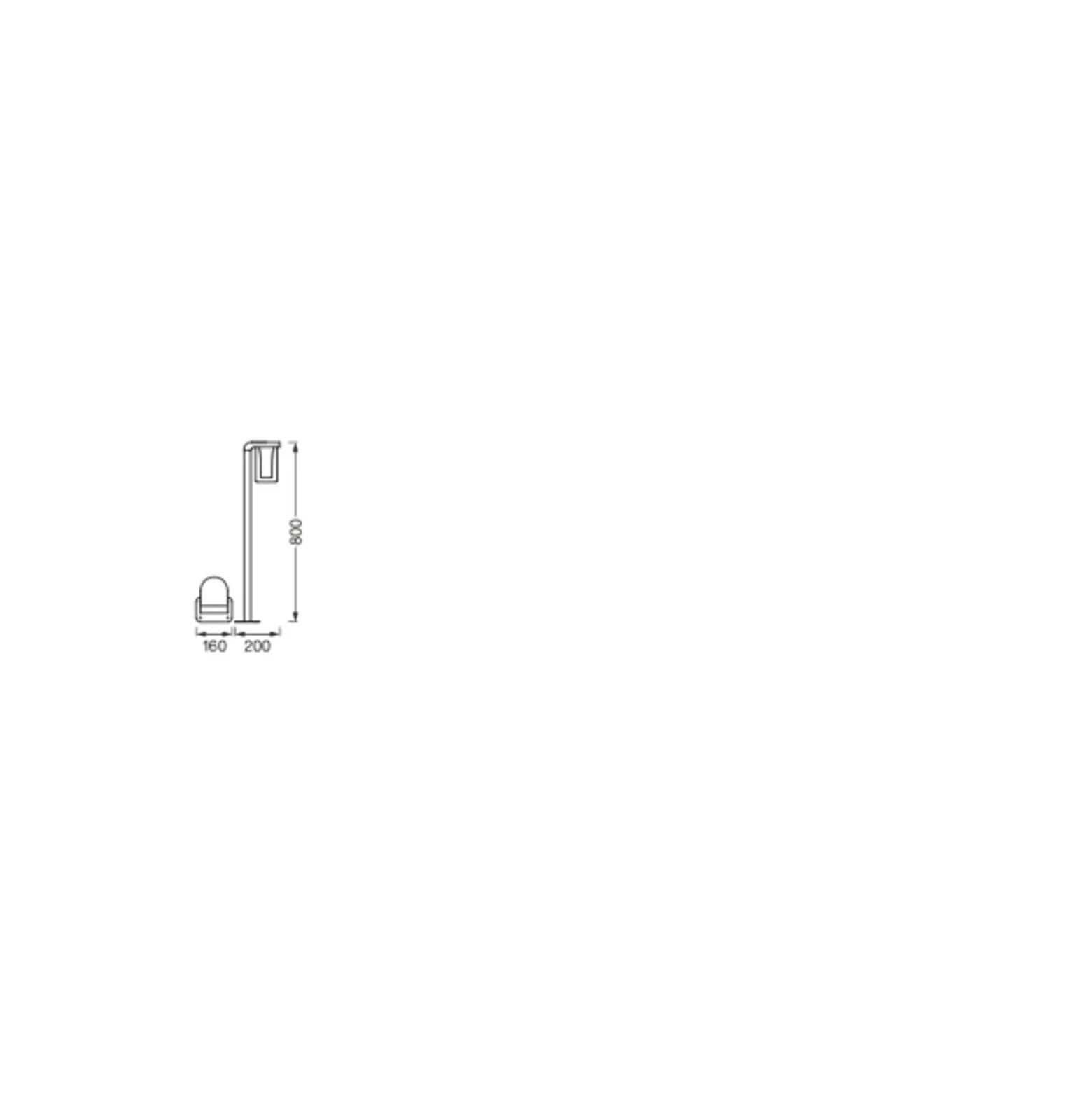 Ledvance Smart+ Wi-Fi LED Piedestallampa Cascade Mörk Grå Utomhus 10W 420lm - 830 Varm Vit | 80cm - RGBW - Dimbar