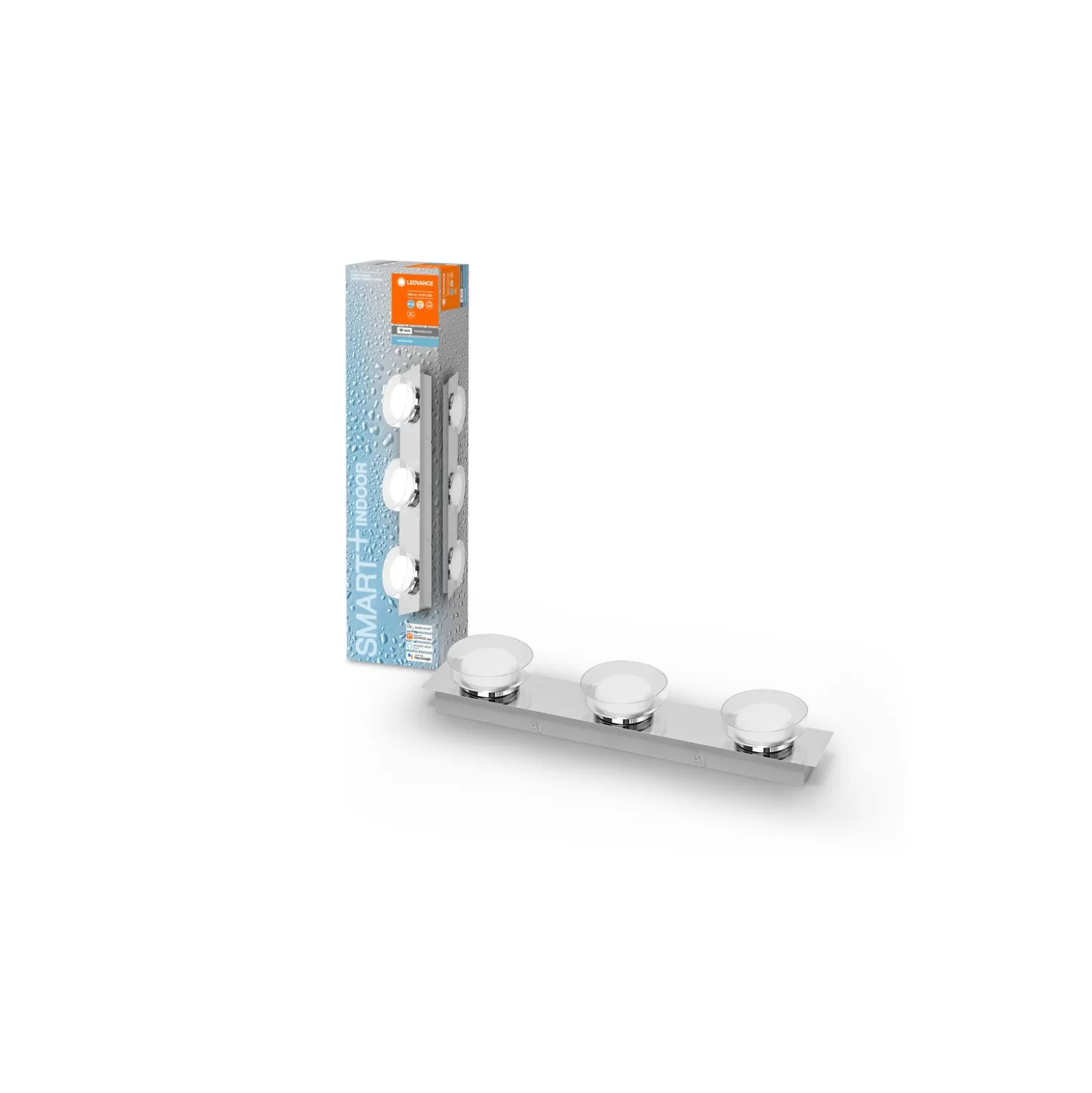 Ledvance Smart+ Wifi LED Vägglampa Badrumsbelysning Runda Silver 18W 1200lm - 830-865 Justerbar Vit | IP44