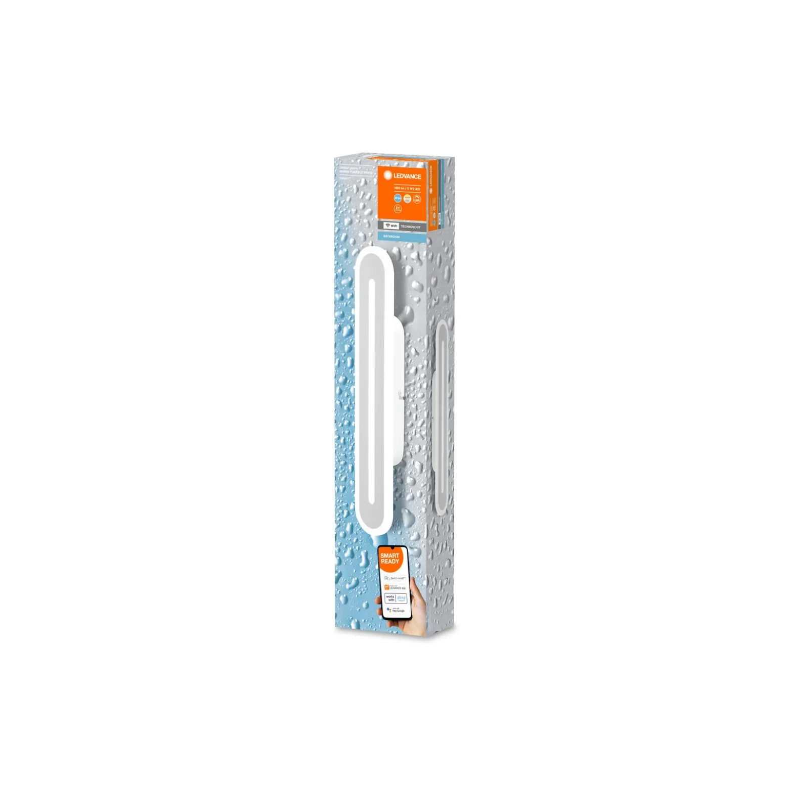 Ledvance Smart+ Wifi LED Vägglampa Badrumsbelysning Vit 17W 800lm - 830-865 Justerbar Vit | IP44