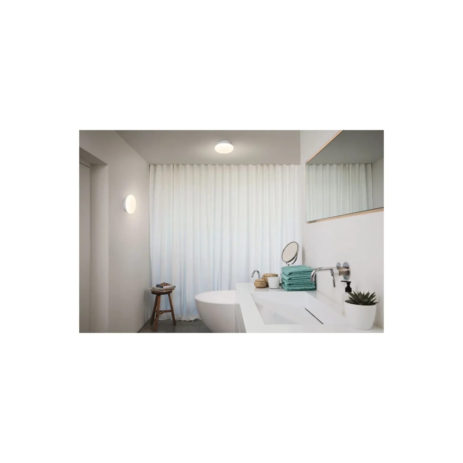 Ledvance Smart+ Wifi LED Vägglampa Badrumsbelysning Runda Vit 12W 850lm - 830-865 Justerbar Vit | IP44