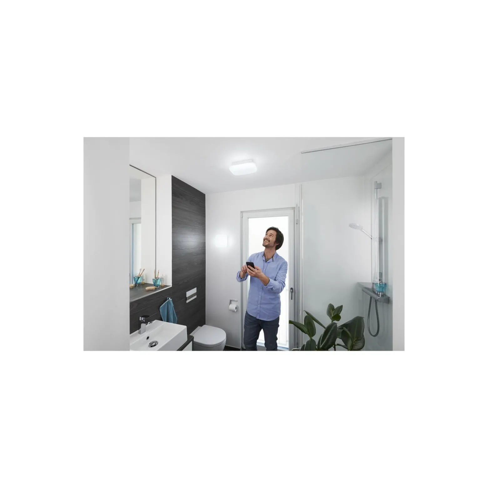 Ledvance Smart+ Wifi LED Vägglampa Badrumsbelysning Vit 12W 1000lm - 830-865 Justerbar Vit | IP44