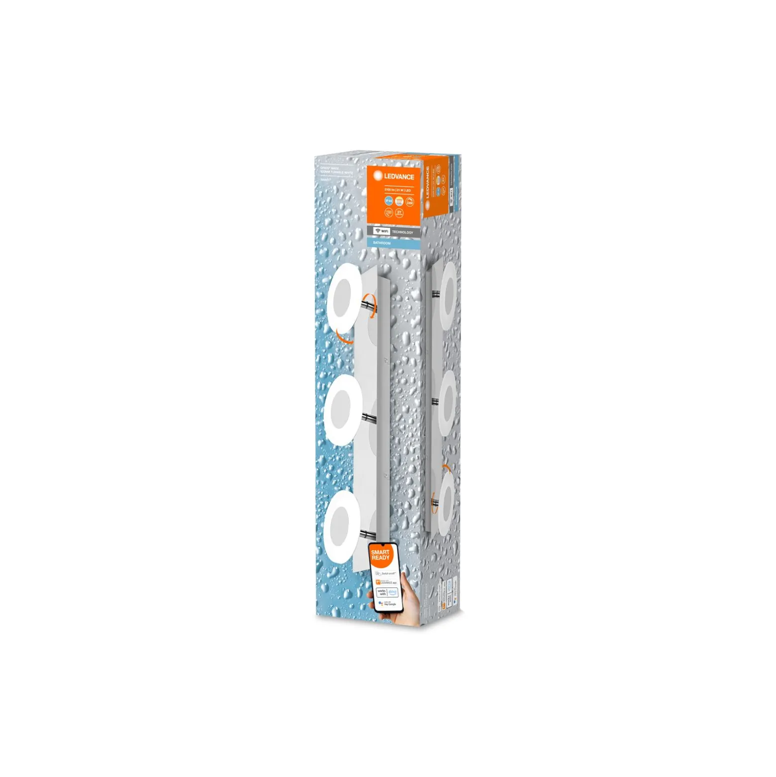 Ledvance Smart+ Wifi LED Vägglampa Utomhus Silver 21W 1100lm - 830-865 Justerbar Vit | IP44
