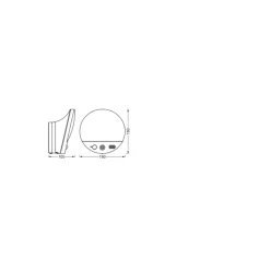 Ledvance Smart+ WiFi Trädgård Vägglampa Mörk Grå Utomhus 15W 950lm - 830 | Runda Camera - Sensor Remote