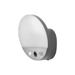 Ledvance Smart+ WiFi Trädgård Vägglampa Mörk Grå Utomhus 15W 950lm - 830 | Runda Camera - Sensor Remote