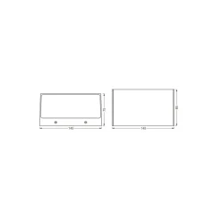 Ledvance Smart+ WiFi Vägglampa Brick Mörk Grå Utomhus 14W 600lm - 830 | RGBW