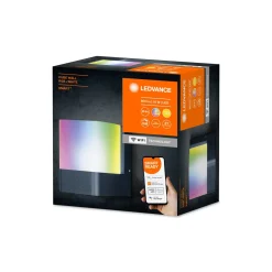 Ledvance Smart+ Wifi Vägglampa Cube Mörk Grå Utomhus 9.5W 500lm - 830 Varm Vit | RGBW - Dimbar