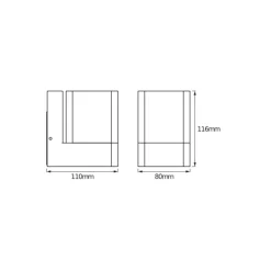 Ledvance Smart+ Wifi Vägglampa Cube Mörk Grå Utomhus 9.5W 500lm - 830 Varm Vit | RGBW - Dimbar