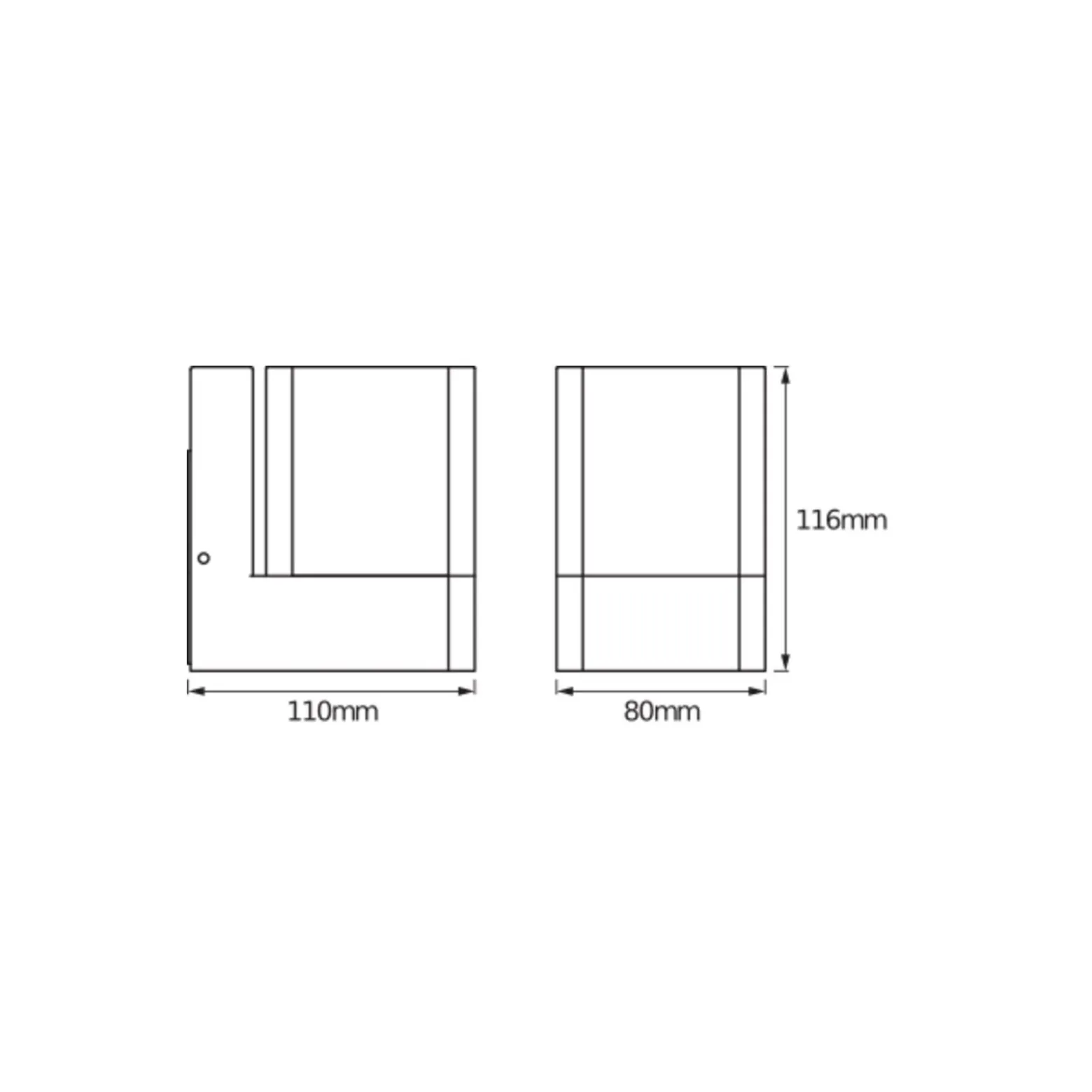 Ledvance Smart+ Wifi Vägglampa Cube Mörk Grå Utomhus 9.5W 500lm - 830 Varm Vit | RGBW - Dimbar