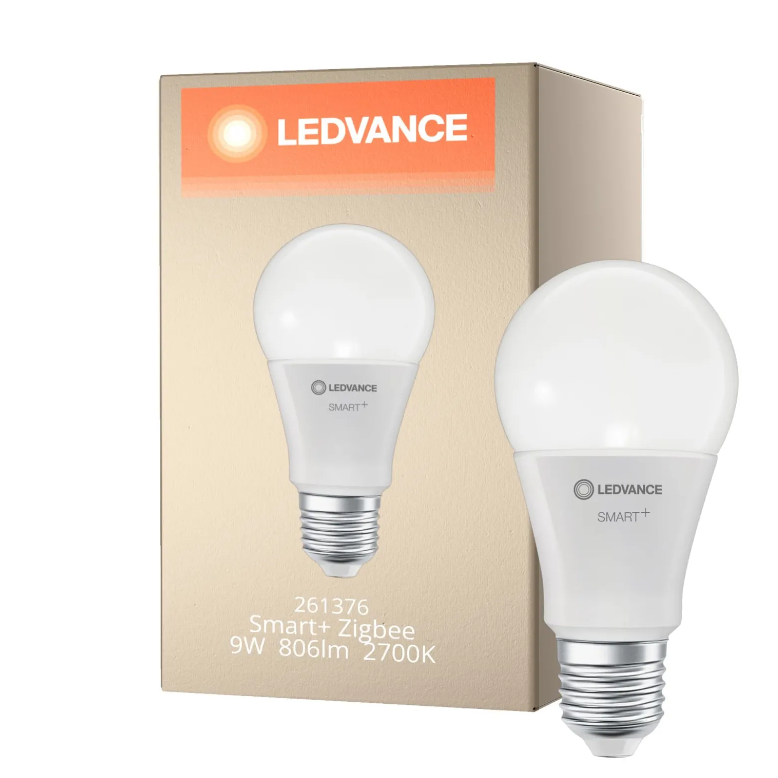 Ledvance Smart+ Zigbee E27 A60 9W 806lm - 827 Extra Varm Vit | Dimbar - Ersättare 60W