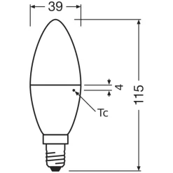 Ledvance Smart+ Zigbee E14 B40 4.9W 470lm - 827 Extra Varm Vit | Dimbar - Ersättare 40W