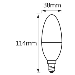 Ledvance Smart+ Zigbee E14 B40 4.9W 470lm - 827-865 Justerbar Vit | Dimbar - Ersättare 40W