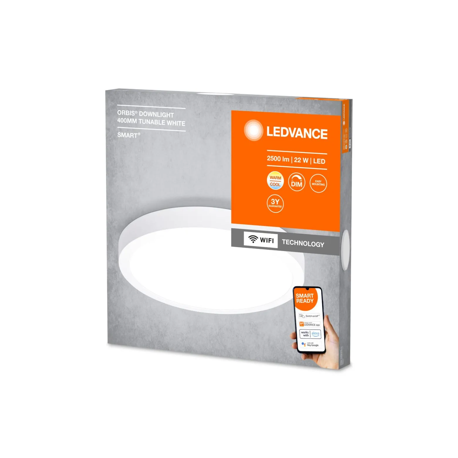 Ledvance Smart+ Zigbee LED Downlight 22W 1800lm 180D - 830-865 Justerbar Vit | 400mm - Zigbee Dimbar