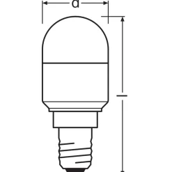 Ledvance Special LED E14 Rör one-handed Matt 2.3W 200lm - 865 Dagsljus | Ersättare 20W