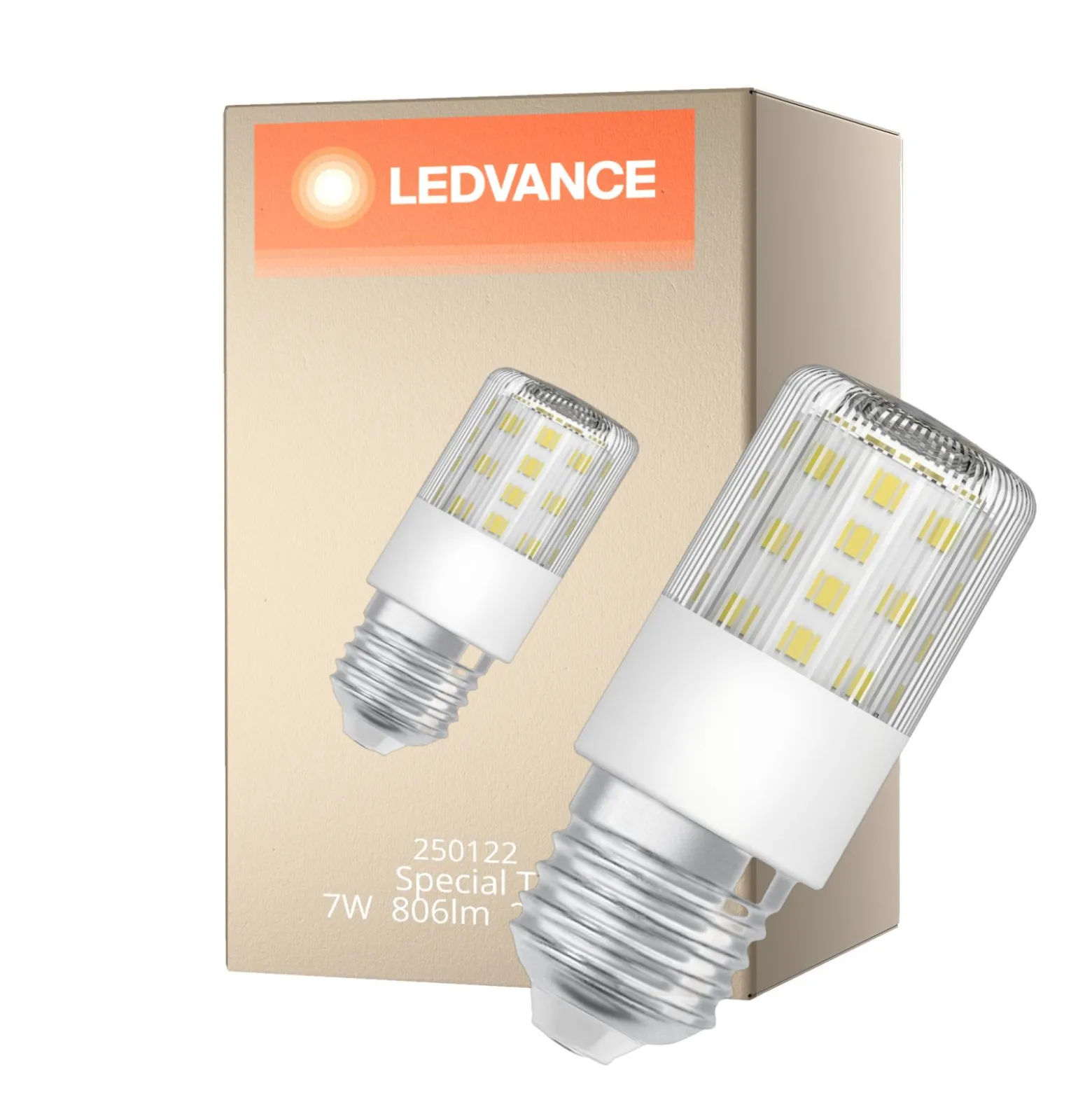 Ledvance Special T Slim E27 Rör one-handed Klar 7W 806lm - 827 Extra Varm Vit | Dimbar - Ersättare 60W