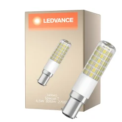 Ledvance Special T Slim LED B15d Rör one-handed Klar 6.5W 806lm - 827 Extra Varm Vit | Ersättare 60W