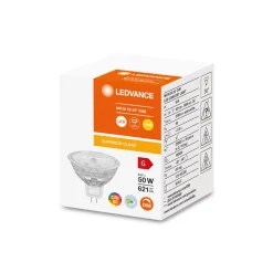 Ledvance Superior LED Spot GU5.3 MR16 8W 621lm 36D - 927 Extra Varm Vit | Bästa Färgåtergivning - Dimbar - Ersättare 50W