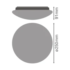 Ledvance Surface Cirkulär 250 Vit 13W 920lm - 830 Varm Vit | Sensor - IP44 - Ersättare 2x13W