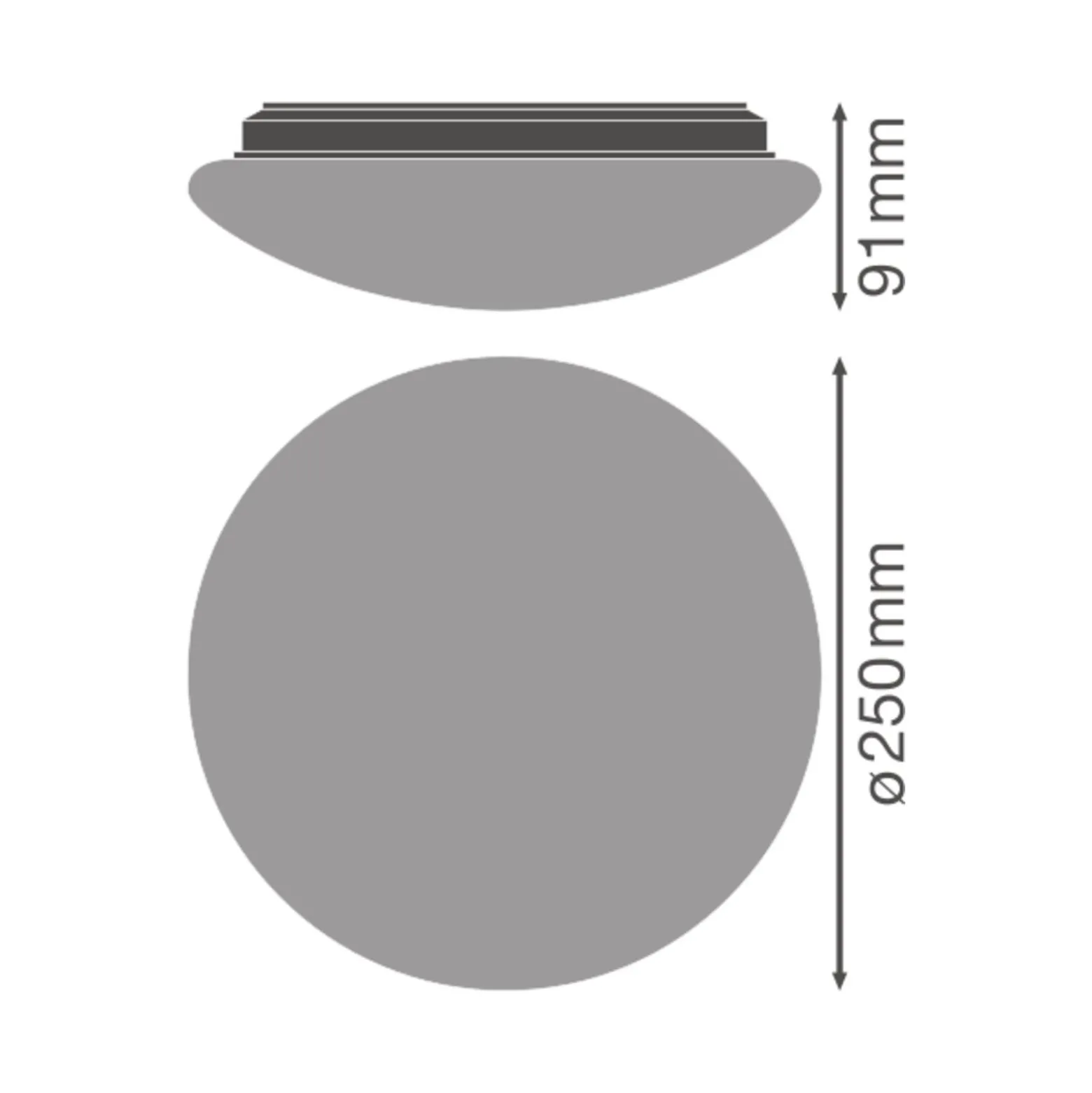 Ledvance Surface Cirkulär 250 13W 840 960lm Vit IP44 | Kallvit