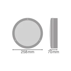 Ledvance Surface Plafond 250 10W 830 800lm Vit IP65 | Nödbelysning 3H Sensor - Varm Vit