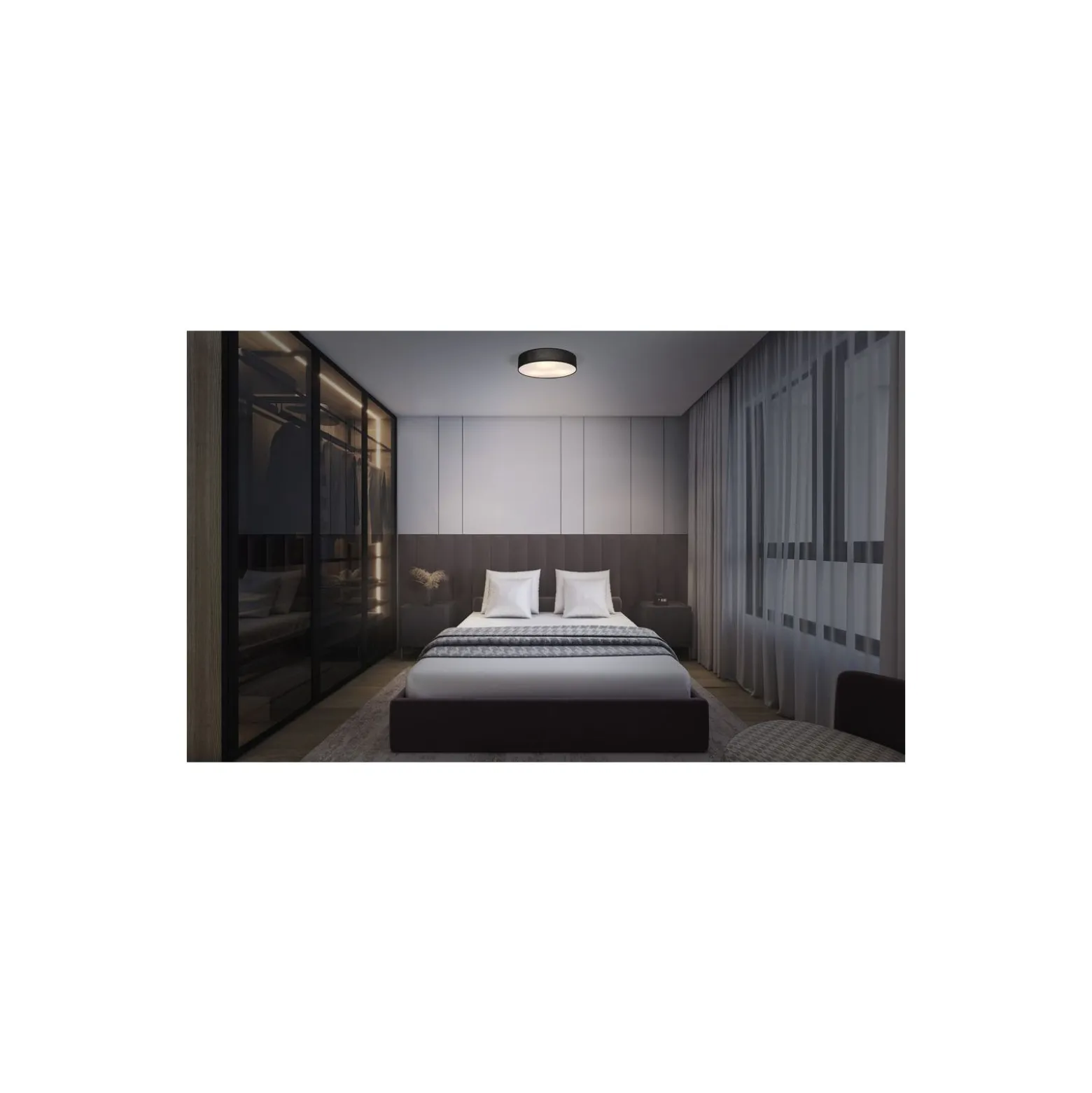 Ledvance Taklampa Orbis Paris Svart | Passande för 2x E27 - 400mm - IP20