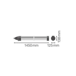 Ledvance Vattentät Allmänbruksarmatur Fukttät Max PC 27W 4000lm - 840 Kallvit | 120cm -Ersättare 2x36W