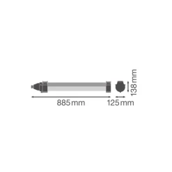 Ledvance Vattentät Allmänbruksarmatur Fukttät Max PC 25W 3500lm - 840 Kallvit | 60cm -Ersättare 2x18W