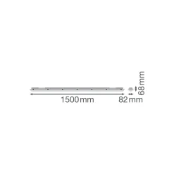 Ledvance Vattentät Allmänbruksarmatur Fukttät High Efficiency PC Grå 23W 3680lm - 840 Kallvit | 150cm - Dali Dimbar- Ersättare 1x58W