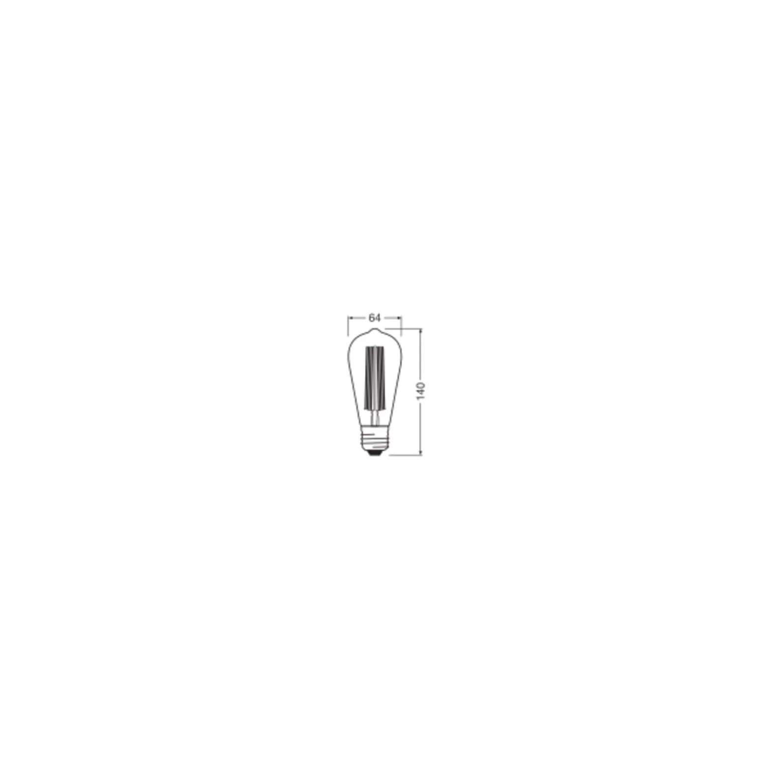 Ledvance Vintage 1906 LED E27 Edison Smoke 11W 500lm - 818 Extra Varm Vit | Dimbar - Ersättare 42W