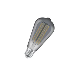 Ledvance Vintage 1906 LED E27 Edison Smoke 11W 500lm - 818 Extra Varm Vit | Dimbar - Ersättare 42W