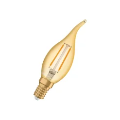 Ledvance Vintage 1906 LED E14 Kronljus Guld 2.5W 220lm - 824 Extra Varm Vit | Ersättare 22W