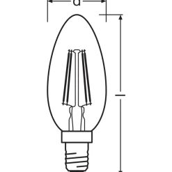 Ledvance Vintage 1906 LED E14 Kronljus Guld 4W 410lm - 824 Extra Varm Vit | Ersättare 35W