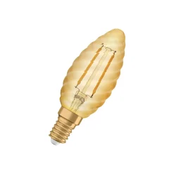 Ledvance Vintage 1906 LED E14 Kronljus Guld 1.5W 120lm - 824 Extra Varm Vit | Ersättare 12W