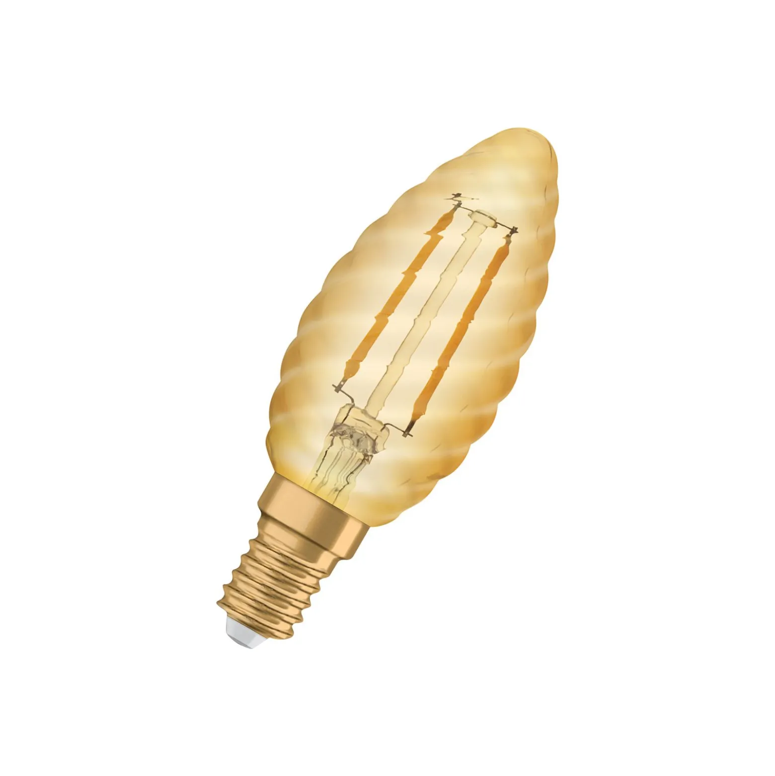 Ledvance Vintage 1906 LED E14 Kronljus Guld 1.5W 120lm - 824 Extra Varm Vit | Ersättare 12W