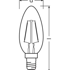 Ledvance Vintage 1906 LED E14 Kronljus Guld 2.5W 220lm - 824 Extra Varm Vit | Ersättare 25W
