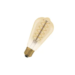 Ledvance Vintage 1906 LED E27 Päron Guld 4.8W 420lm - 822 Extra Varm Vit | Dimbar - Ersättare 37W
