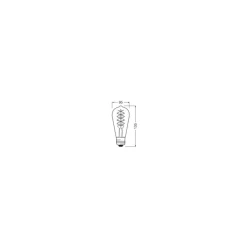 Ledvance Vintage 1906 LED E27 Päron Guld 4.8W 420lm - 822 Extra Varm Vit | Dimbar - Ersättare 37W
