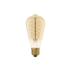 Ledvance Vintage 1906 LED E27 Päron Guld 7W 600lm - 822 Extra Varm Vit | Dimbar - Ersättare 48W