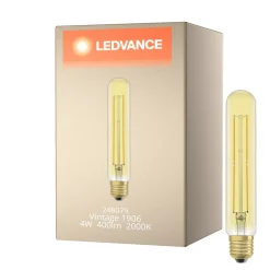 Ledvance Vintage 1906 LED E27 Rör Guld 4W 400lm - 820 Extra Varm Vit | Ersättare 35W
