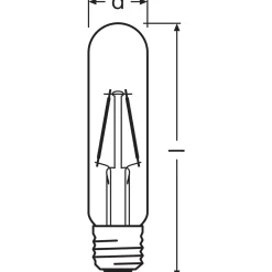 Ledvance Vintage 1906 LED E27 Rör Guld 2.5W 200lm - 820 Extra Varm Vit | Ersättare 20W