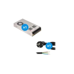 Mean Well Drivdon | LRS45024 | IP20 | 24V | 450W + Strömkabel 2m med Jord