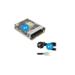 Mean Well Drivdon | LRS10024 | IP20 | 24V | 100W + Strömkabel 2m med Jord