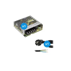 Mean Well Drivdon | LRS7524 | IP20 | 24V | 75W + Strömkabel 2m med Jord