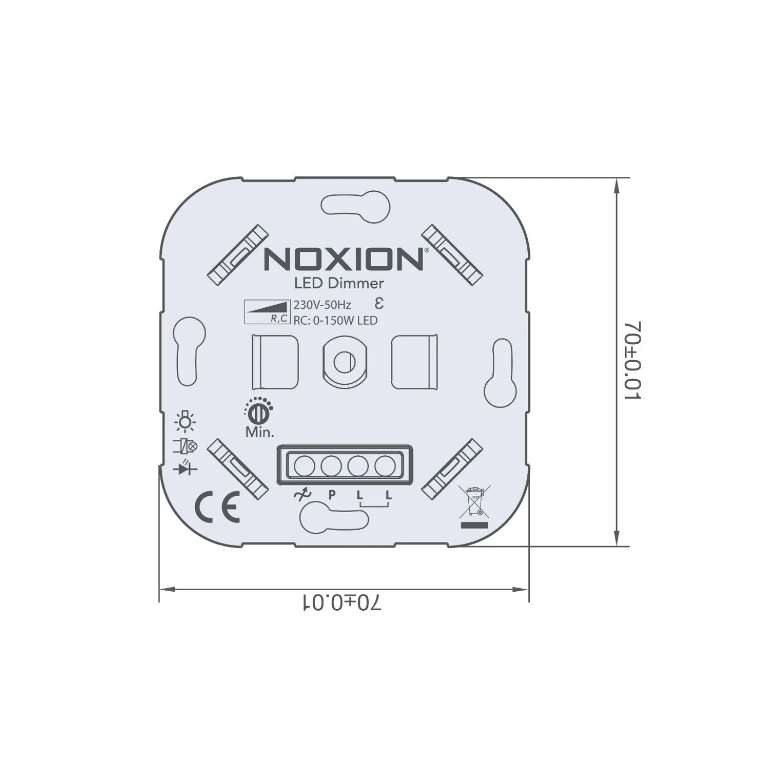 Noxion Automatisk LED Dimmer Växla RC 0-150W 230V