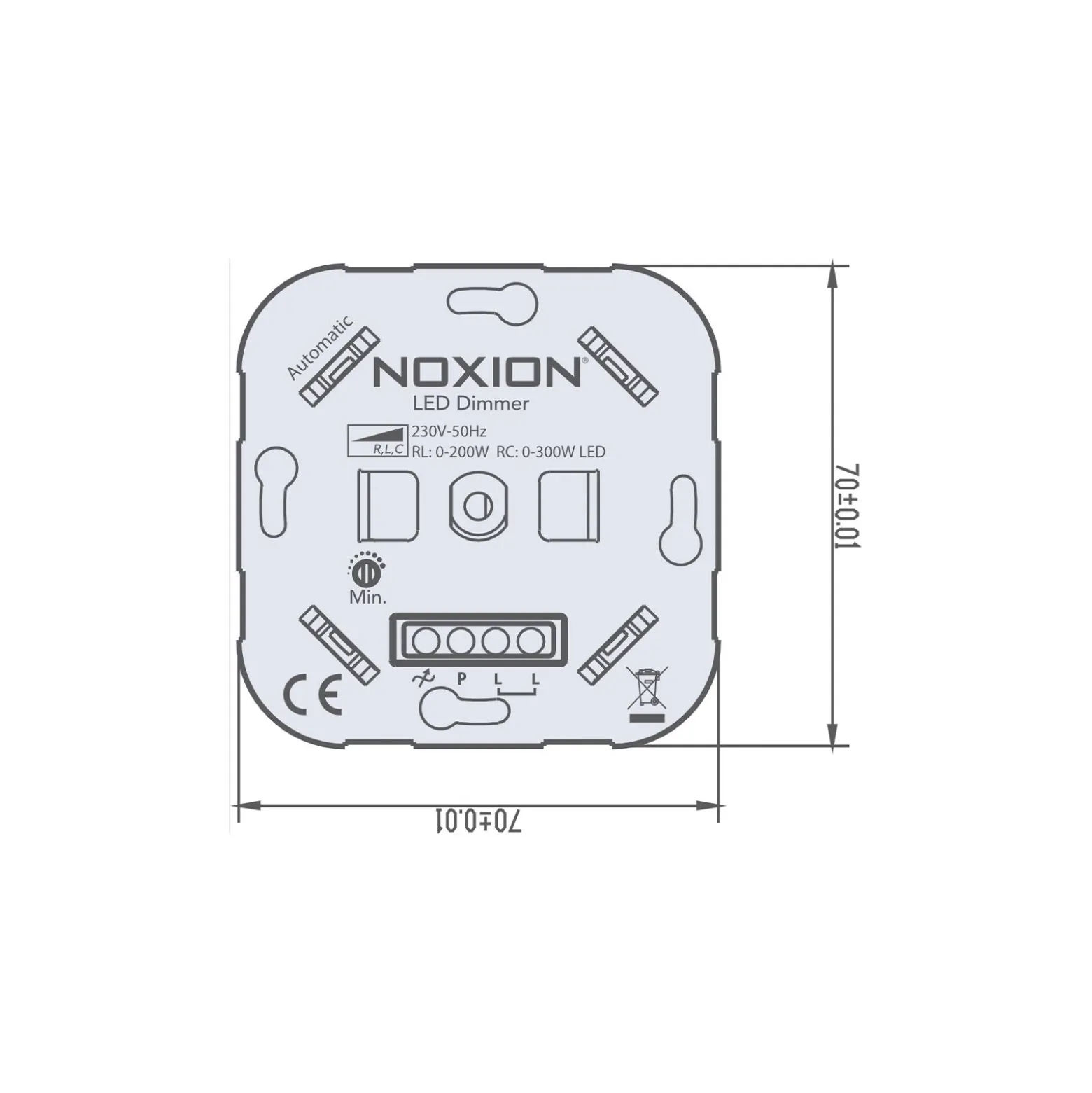 Noxion Automatisk LED Dimmer Växla RLC 0-300W 220-240V