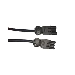 Noxion GST - Kompatibel Förlängningskabel Svart - Manlig + Kvinnlig - 1m - 3 pole 1,5mm2