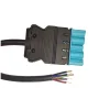 Noxion GST - Kompatibel Strömkabel Svart - Manlig + Öppna ändar - 2m - 5 pole 0.75mm2